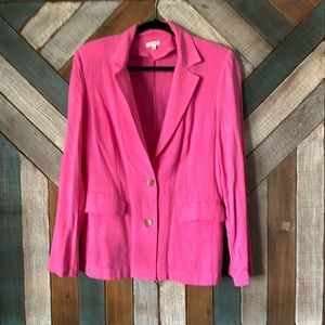 Like NEW! Only wore once…..Jodifl pink blazer size medium.
